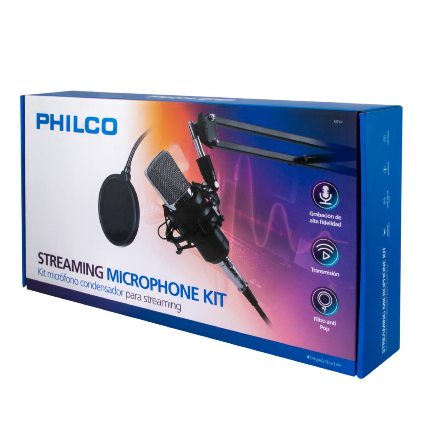 Kit Estudio Studio Microfono Usb Antipop Soporte Atril image number 5.0