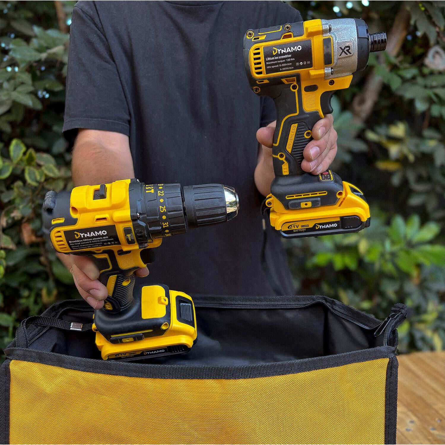 Pack Taladro Percutor + Atornillador De Impacto 21v Dynamo image number 6.0