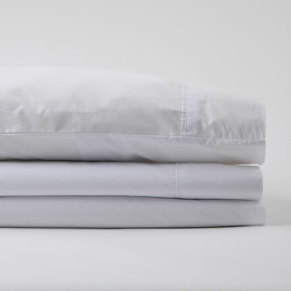 Sábanas King 300 Hilos Algodón Pima Peruano Percale Liso Bco image number 2.0