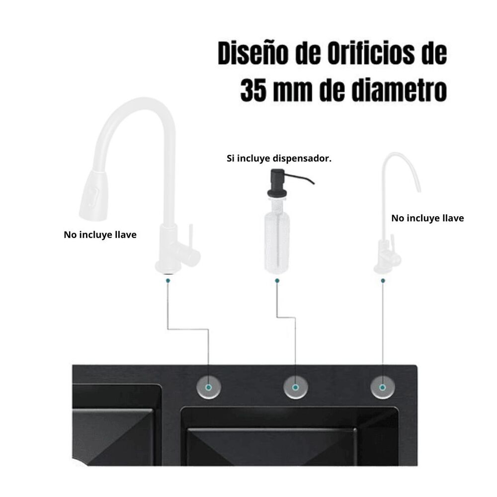 Lavaplatos Mate Acero Inoxidable 44x28 Encastre image number 4.0