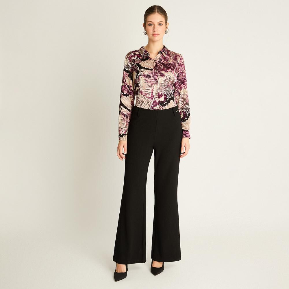 Pantalón Tiro Alto Palazzo Mujer Lorenzo Di Pontti image number 1.0