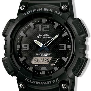 Reloj Casio Solar De Hombre Aq-s810w-1a2vdf Sport Line Black