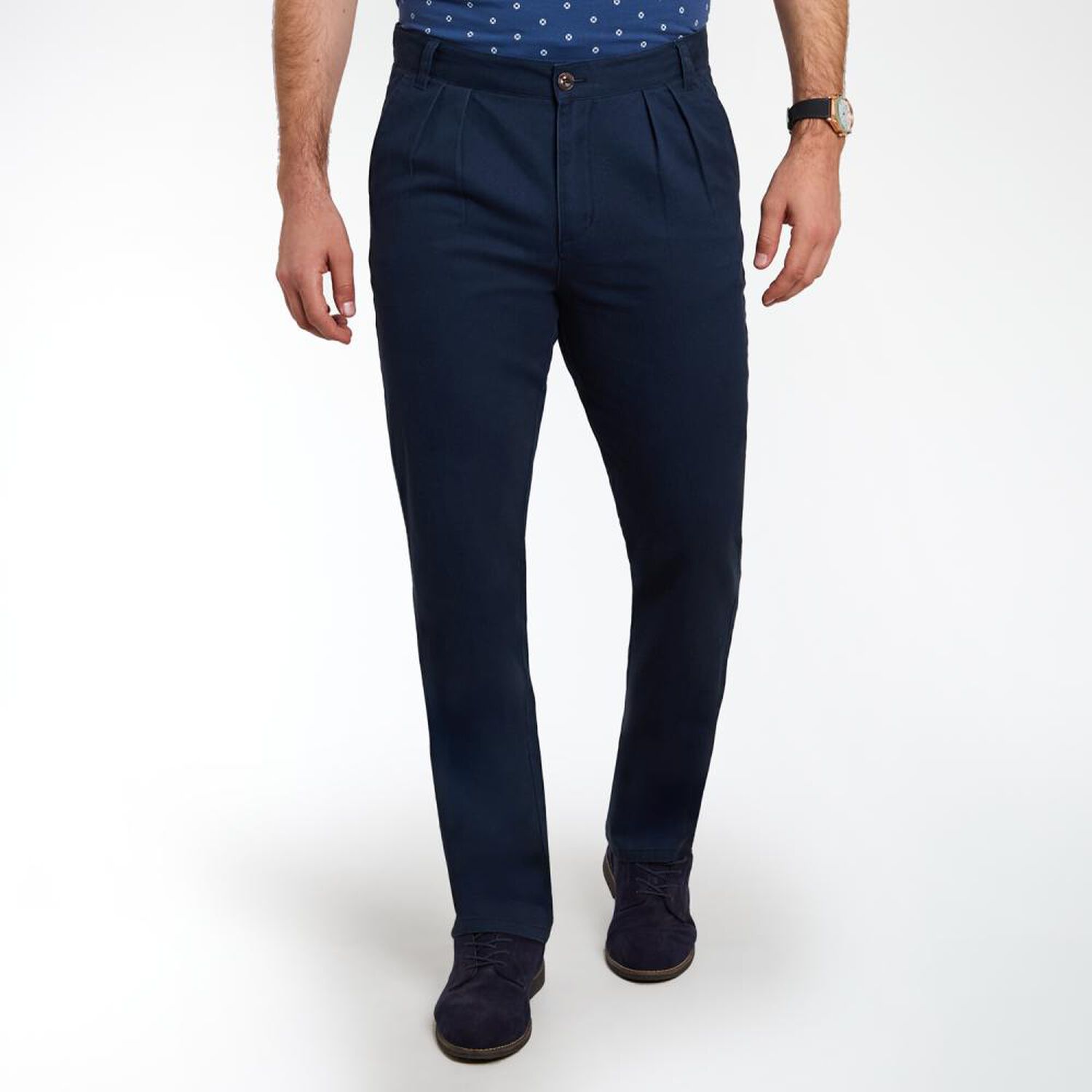 Pantal&oacute;n Liso Tiro Medio Regular Hombre Herald image number 0.0