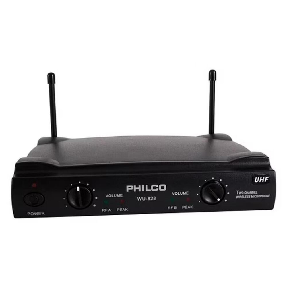 Pack 2 Microfonos Inalambricos Uhf 2 Canales Wu828 image number 2.0