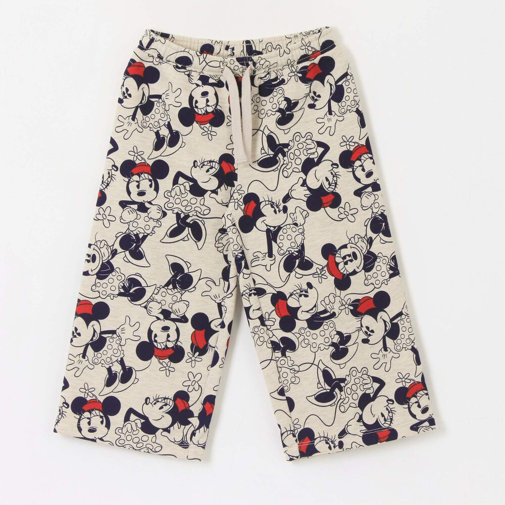 Pantal&oacute;n De Buzo Ni&ntilde;a Palazzo Full Print Minnie Beige Disney image number 0.0