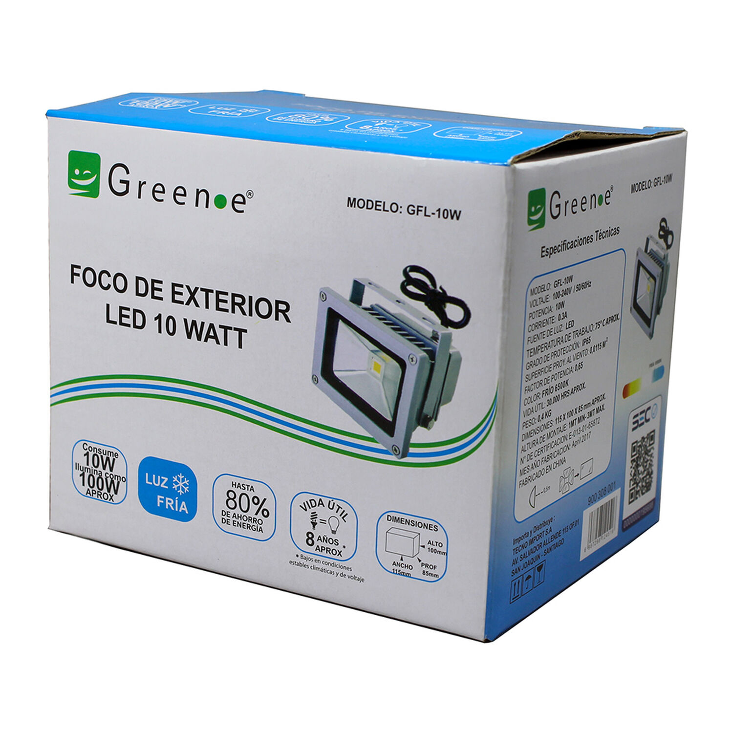 Foco Exterior Led 10w Luz Fr&iacute;a image number 0.0