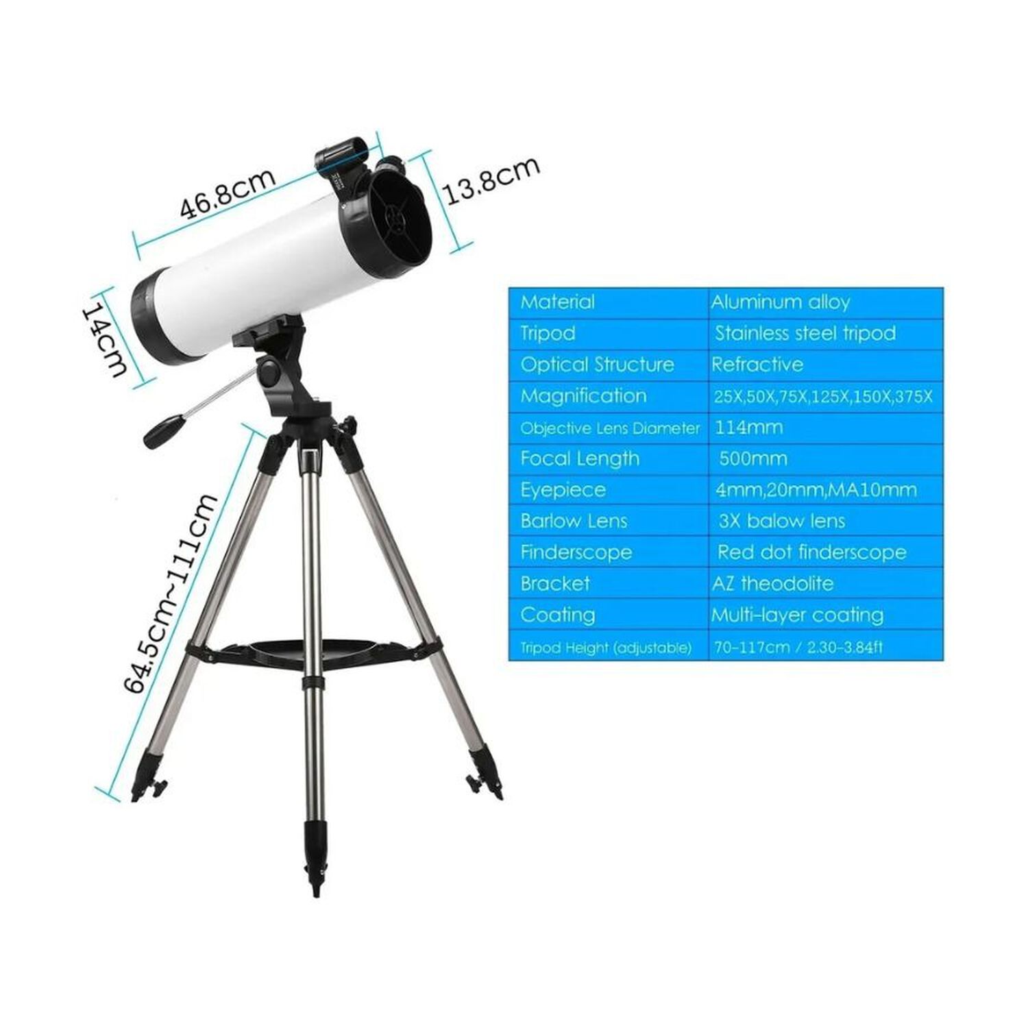 Telescopio Profesional Eyebre 500114az Astronomico image number 3.0