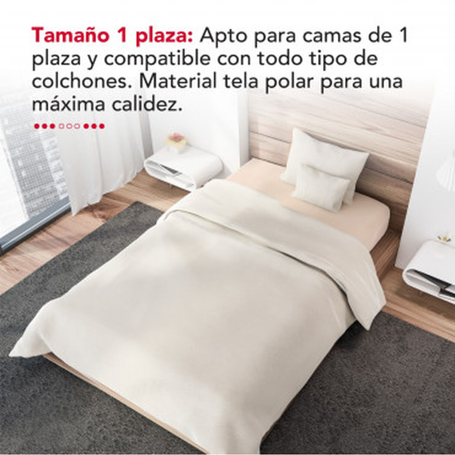 Calientacamas Polar 1 Plaza Thor Single Blanket Polar image number 3.0