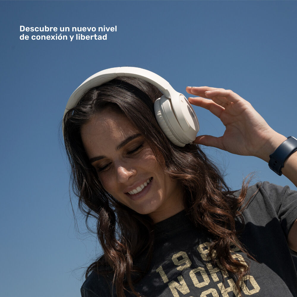 Audifonos Bluetooth Inalambricos Over Ear Wavepro Cream image number 6.0
