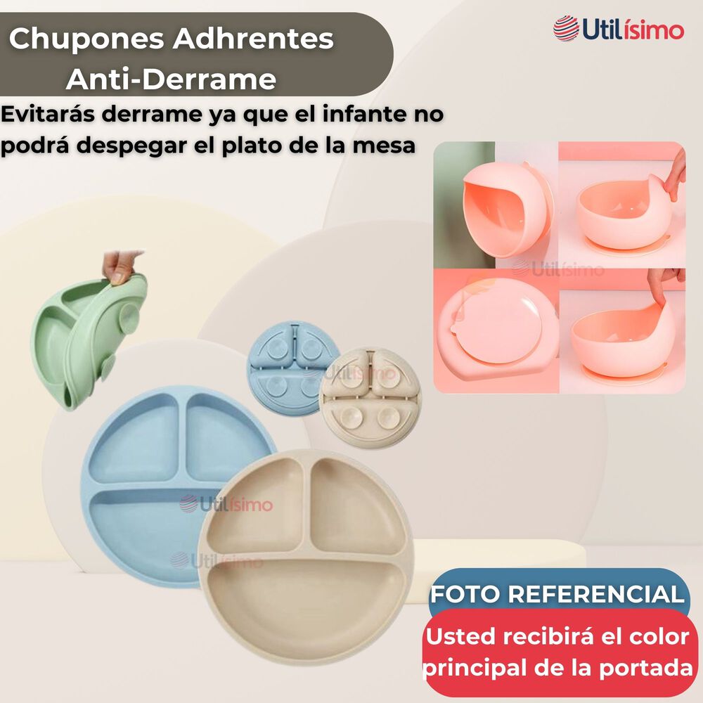 Set De Alimentación Bebé Silicona Con Vaso 5 Piezas Libre Bpa Color Gris image number 8.0