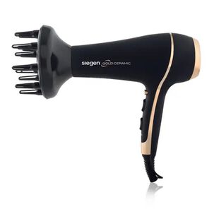 Secador De Pelo Siegen Sg-3035 Negro 2niv Coolshoot Tourmalina Ion 2400w