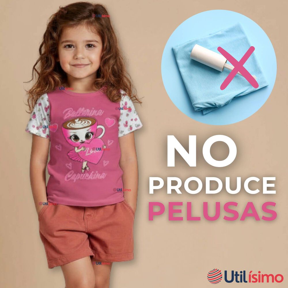 Polera Brainrots 100% Algodón Manga Corta Niña Tralalero Rosado Oscuro image number 7.0