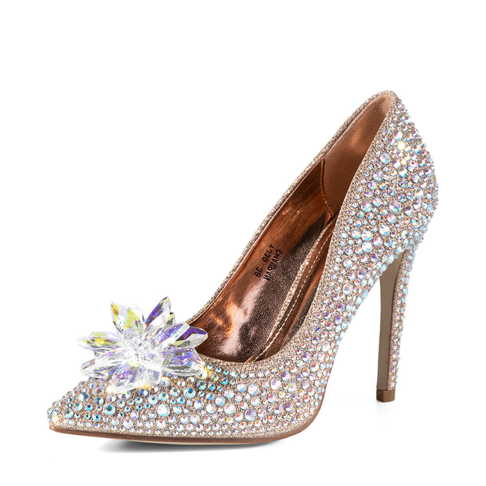 Zapatos Taco Alto Champan Fiesta Yj30 Weide image number 2.0