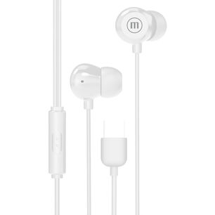 Aud&iacute;fonos Maxell In-bax Con Micr&oacute;fono In Ear Tipo C Blanco