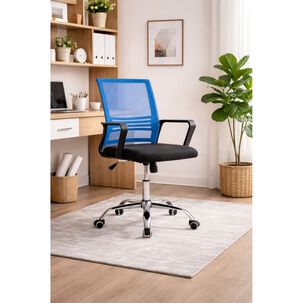 Silla De Oficina Ergon&oacute;mica Santiago Con Altura Ajustable Y Soporte Lumbar