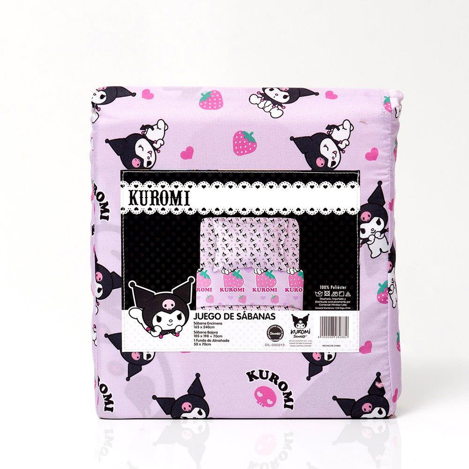 Sabana 1.5 Plazas Sanrio Kuromi Frutillas image number 2.0