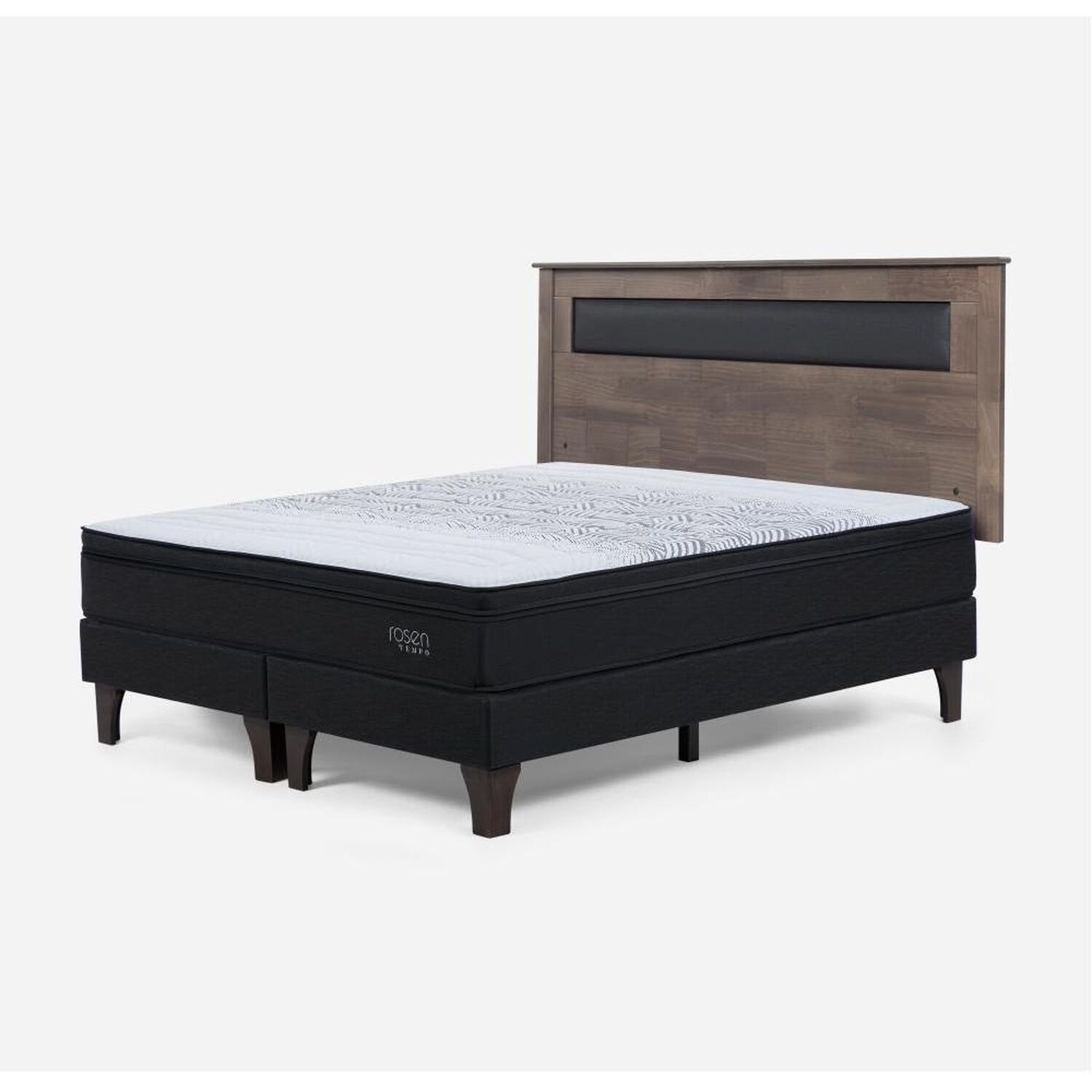 Cama Europea Rosen Tempo / 2 Plazas / Base Dividida + Respaldo image number 2.0