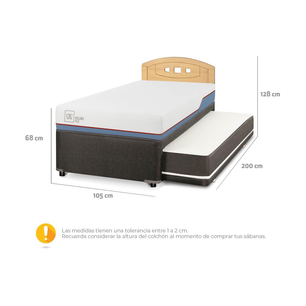 Cama Nido Cic Divan / 1.5 Plazas / Base Funcional + Respaldo image number 2.0