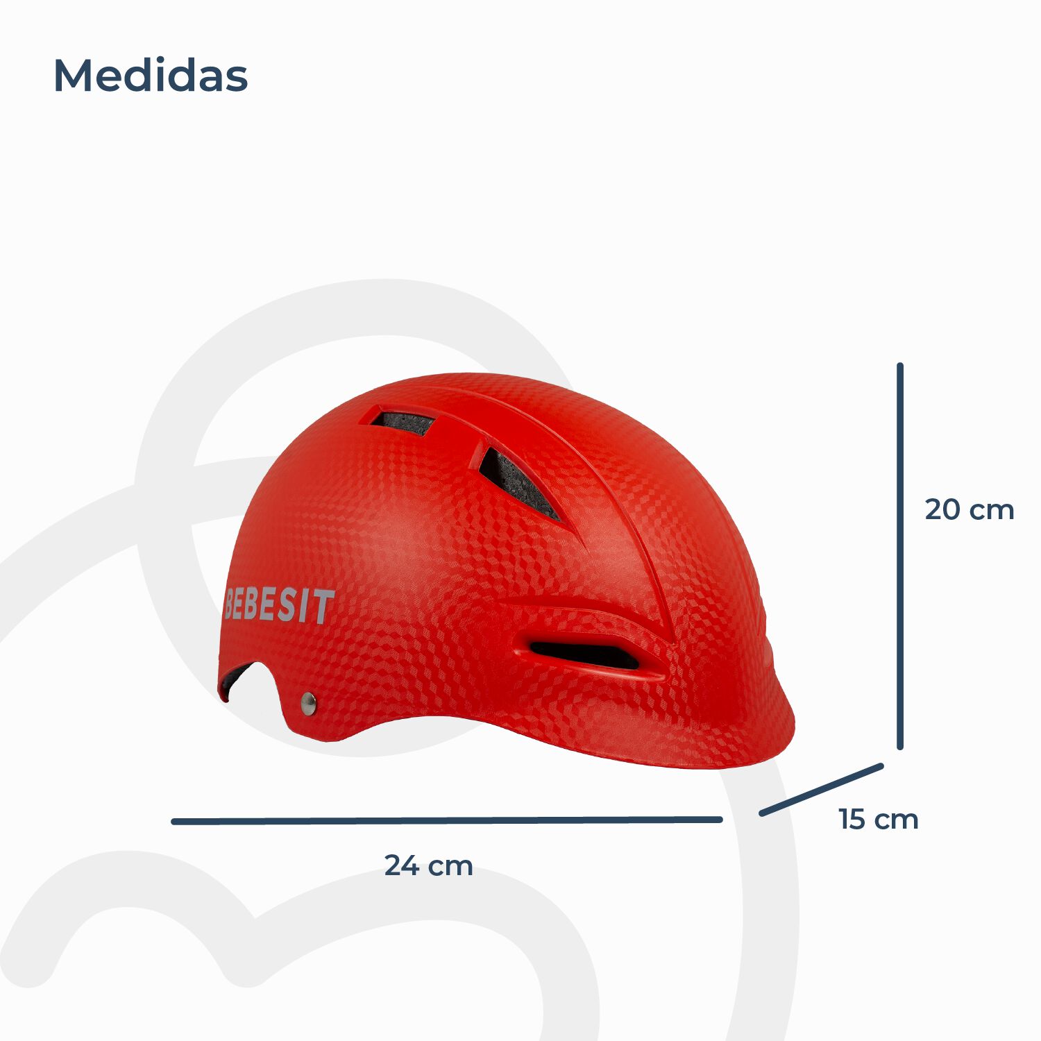 Casco Bicicleta Regulable Ni&ntilde;o Ni&ntilde;a Rojo Bebesit image number 4.0