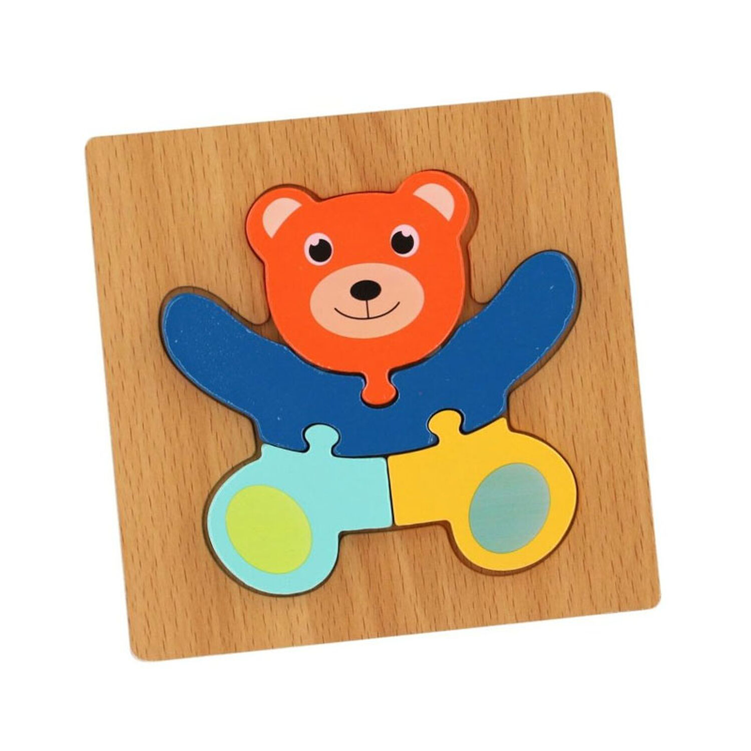 Puzzle Rompecabeza De Madera Encaje Didactico 15x15cm Ni&ntilde;os Tortuga image number 0.0