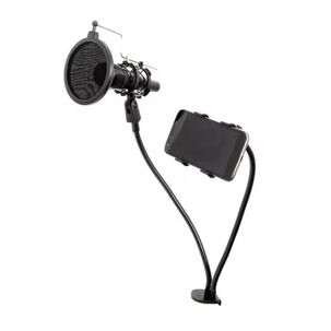 Kit De Grabacion Para Telefono Y Microfono Negro