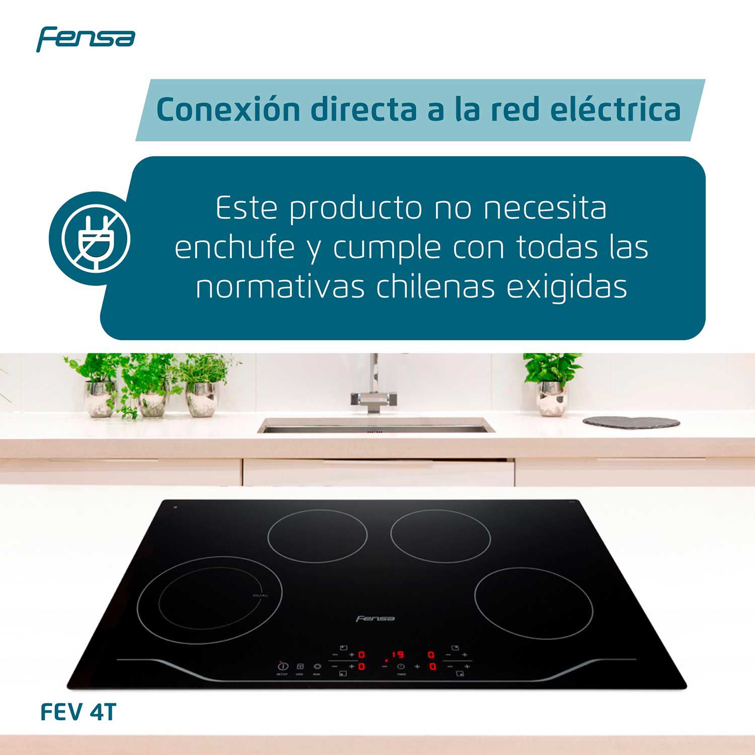 Encimera Vitrocer&aacute;mica Fensa FEV 4T / 4 Quemadores image number 5.0
