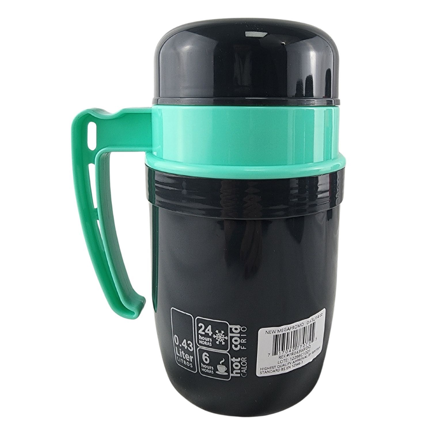 Termo New Mega 430ml Comida Caliente Boca Ancha Es Turquesa image number 2.0