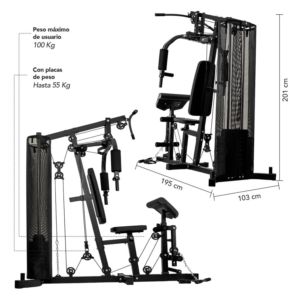 Home Gym Multifuncional 55kg Xtreme Force 300 Pro image number 1.0