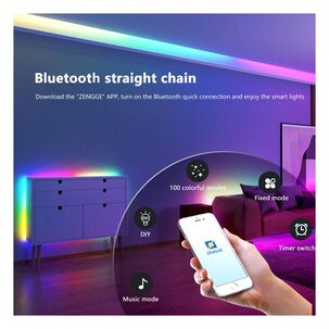 Tira De Led Neón 5m Flexible De 12v Control Remoto Ip65