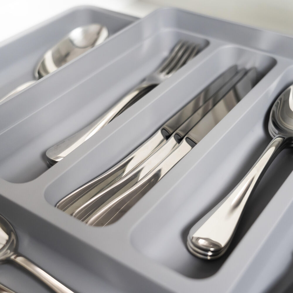 Organizador Cubiertos Extensibles Logic Gris image number 1.0