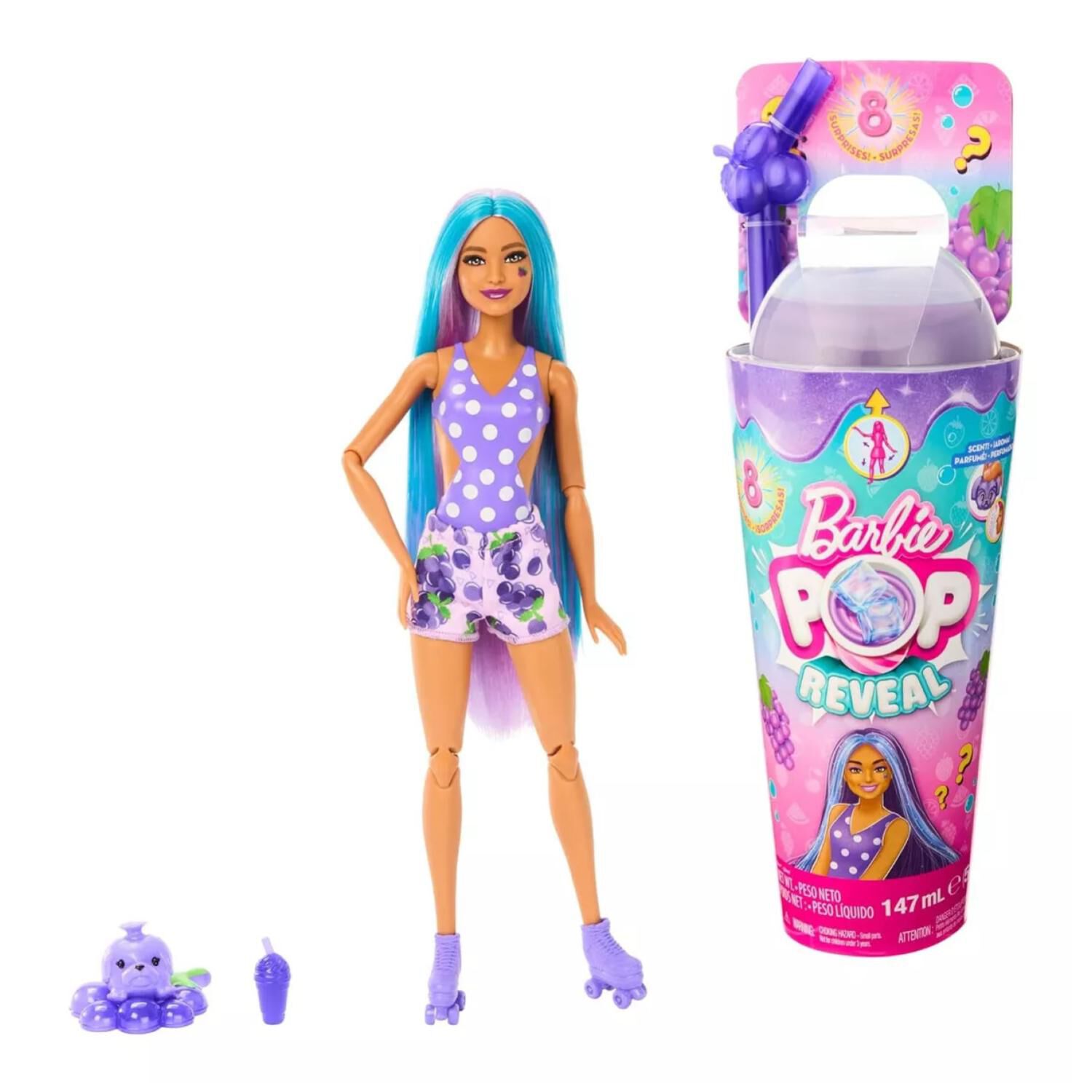 Juguete Figura Barbie Pop Reveal Mascota Accesorios Uva image number 0.0