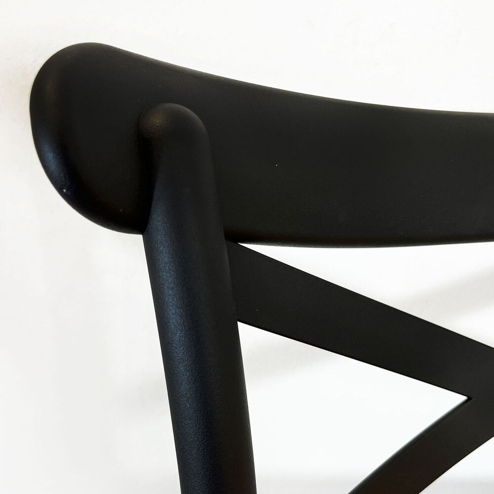 Pack 2 Taburetes Bar Crossback Negra Asiento Beige image number 4.0