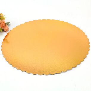 Base Tortas Redondo 24 Cm 6 Unidades Dorado