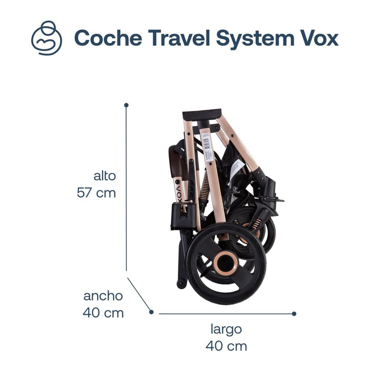 Coche Cuna Travel System Bebesit Vox Gold image number 7.0