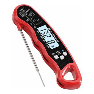 Termómetro Digital Plegable Cocina Carnes Líquidos Rojo