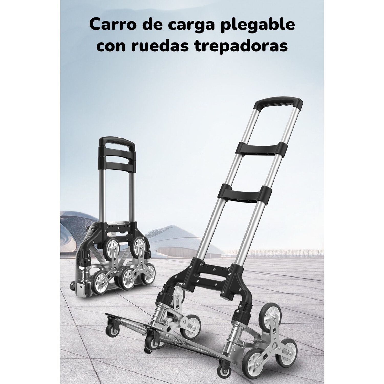 Carro De Carga Plegable Con Ruedas Trepadoras Lubabycas image number 4.0