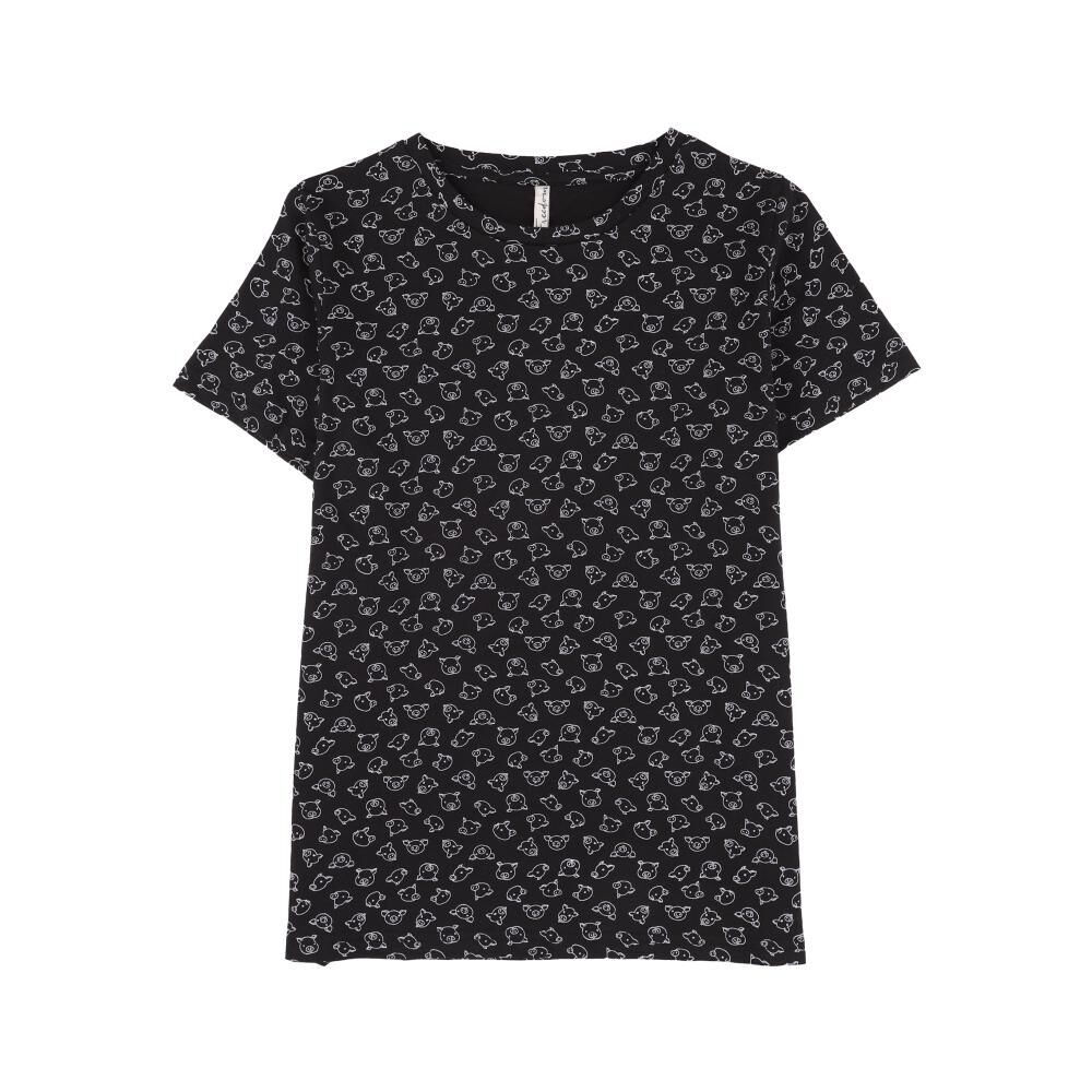 Polera Mico Print Manga Corta Cuello Redondo Mujer Freedom image number 0.0