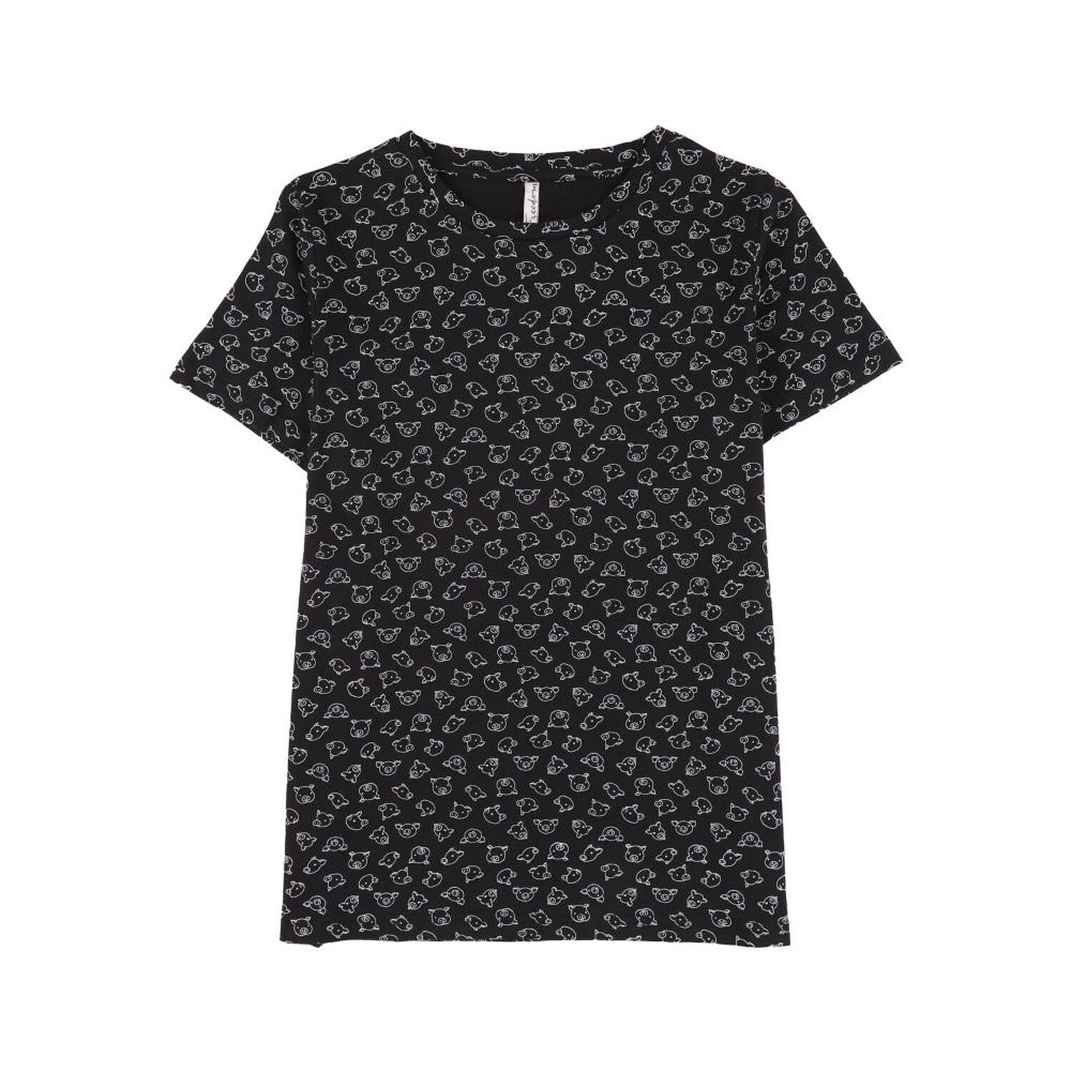 Polera Mico Print Manga Corta Cuello Redondo Mujer Freedom image number 0.0