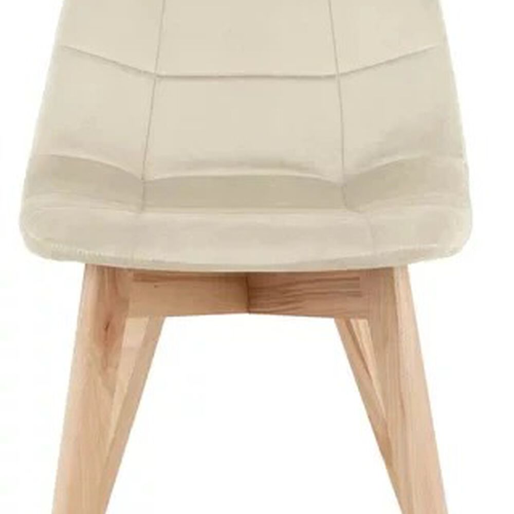 Pack 4 Sillas Capitonne Velvet Beige image number 2.0