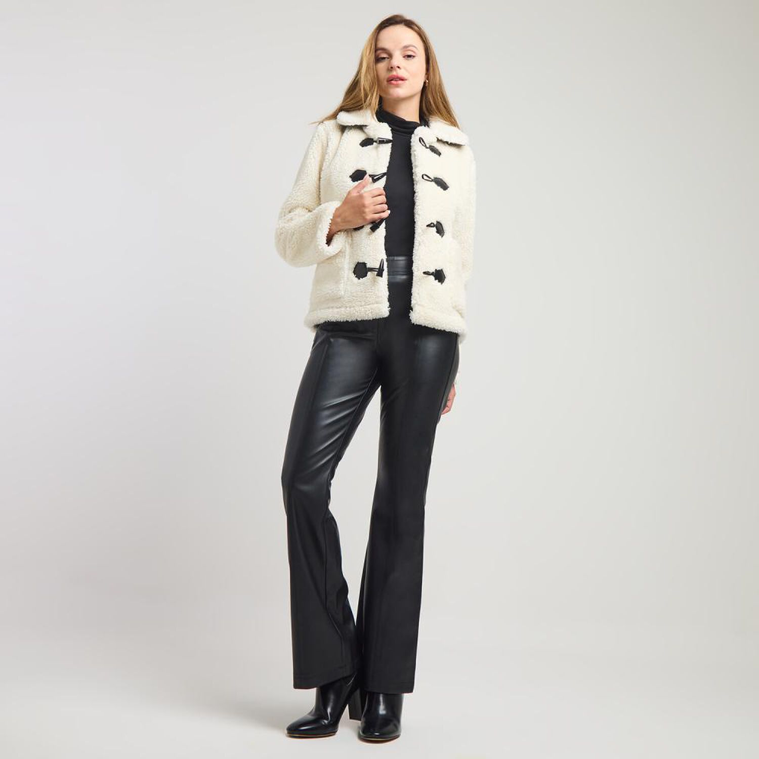 Chaqueta Montgomery Sherpa Cuello Camisero Mujer Kimera image number 1.0