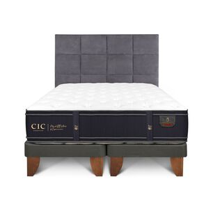 Cama Europea Cic Grand Premium / 2 Plazas / Base Dividida + Respaldo