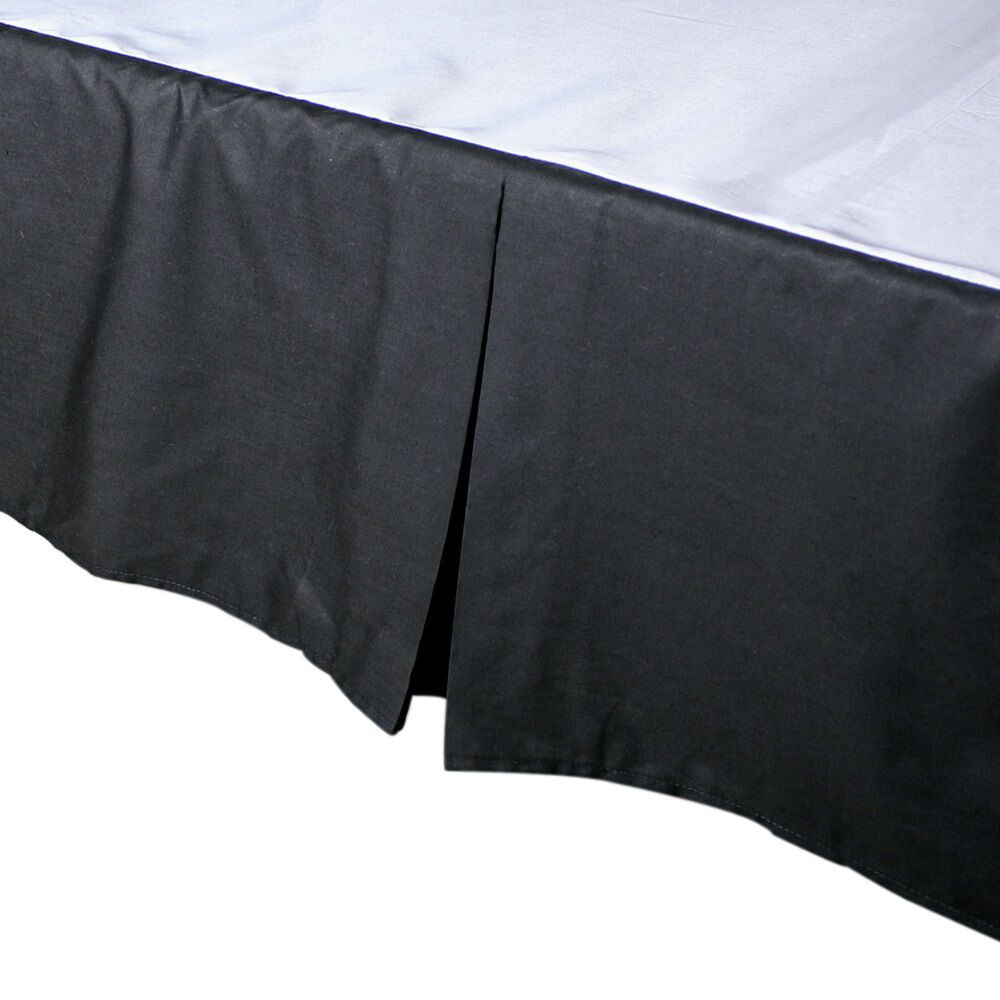 Faldon Unicolor 2 Plazas Color Negro 144 Hilos Arthome image number 0.0