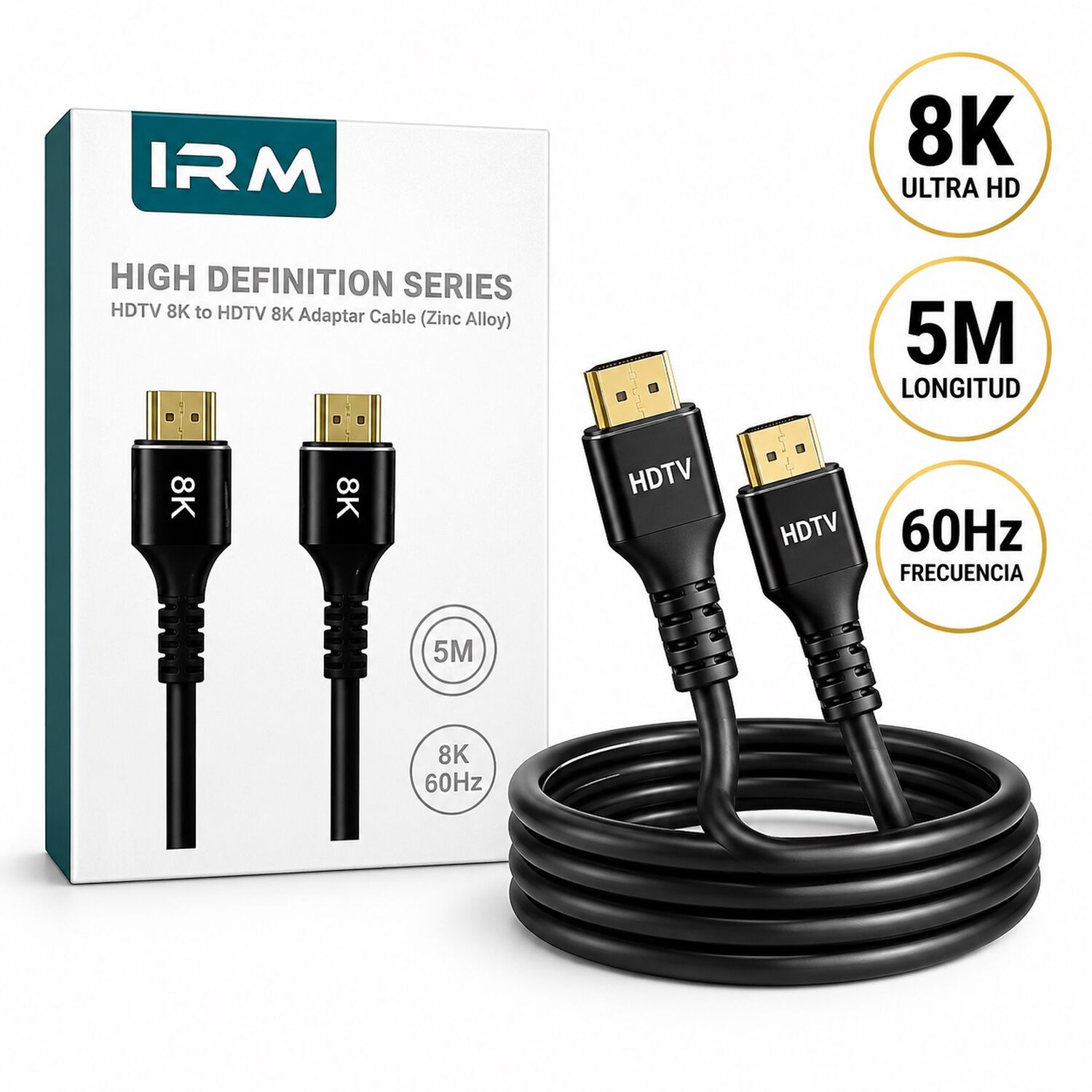 Cable Adaptador Multimedia Hdmi 8k 60hz Ultra Hd2.1 Alta Velocidad 5 Metros image number 0.0