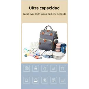 Mochila Maternal Lubabycas Impermeable Con Accesorios Negra