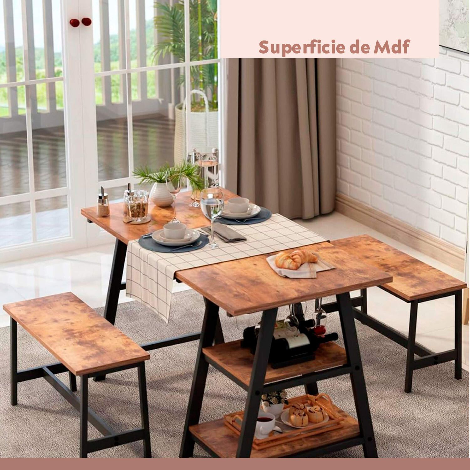 Comedor Industrial Con Repisas Y Banquetas image number 4.0