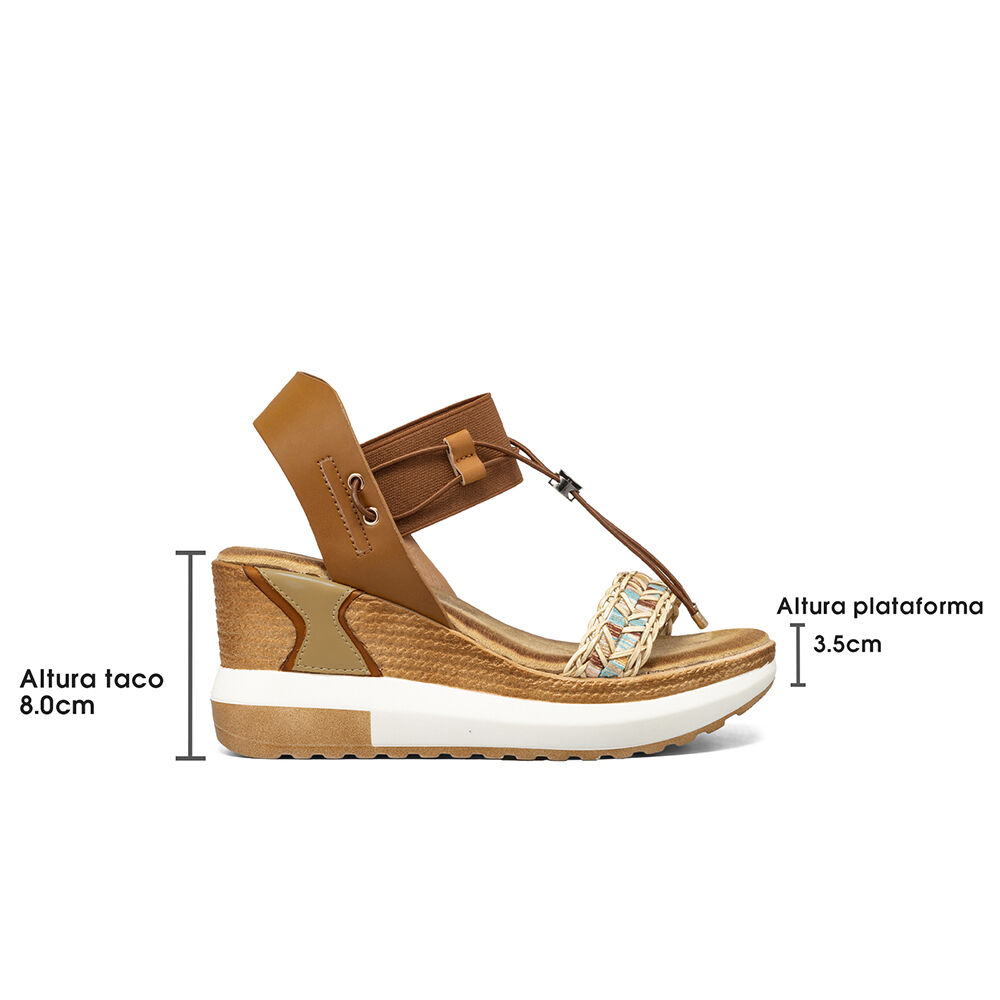 Sandalias Casuales Taco Cu&ntilde;a Mujer Weide Js02 image number 7.0