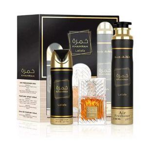 Set Lattafa Khamrah Edp 100ml+200ml+300ml- Estuche De Regalo