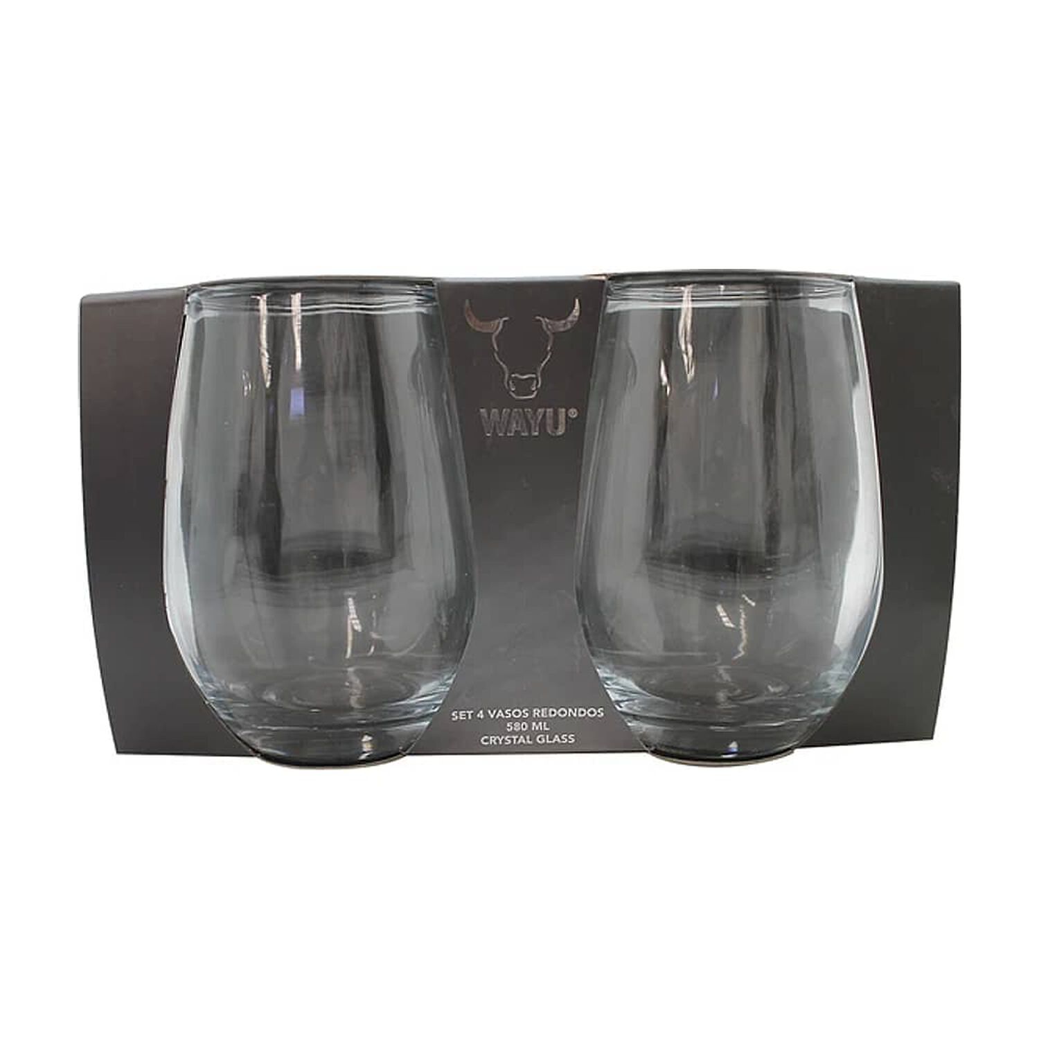 Set 4 Vasos Vidrio Redondo Wayu 580ml Coctel image number 1.0