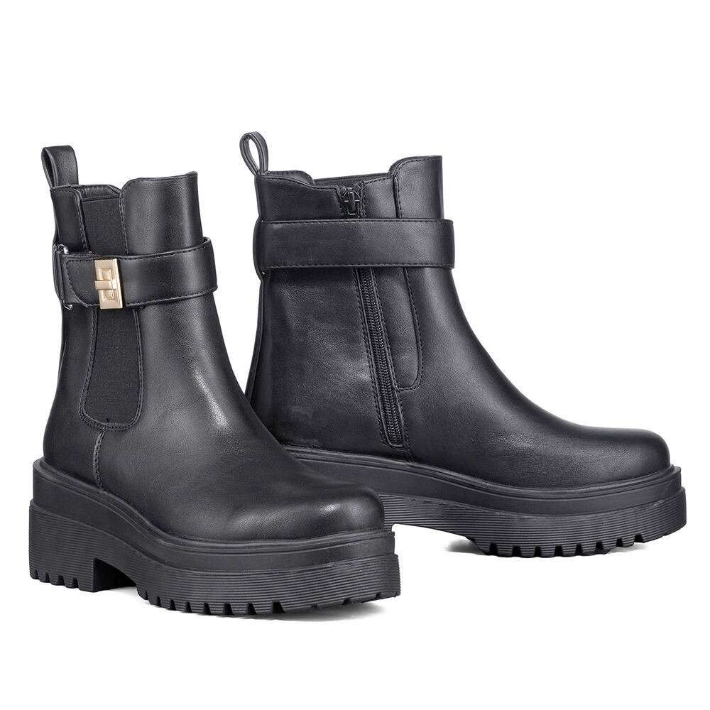 Botin Casual Mujer Eco Cuero Vintage Plataforma Weide Rq81 image number 5.0