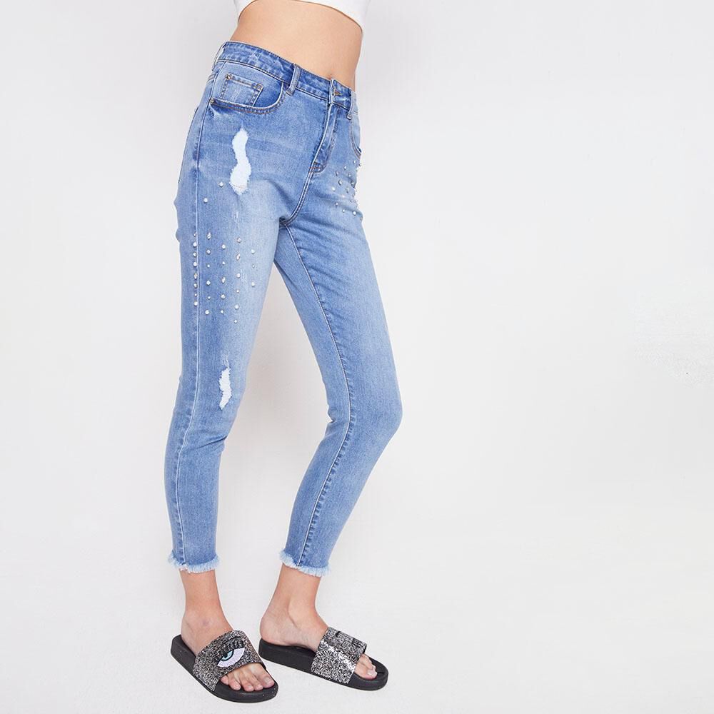 Jeans Mujer Tiro Alto Skinny Brillos Freedom image number 4.0